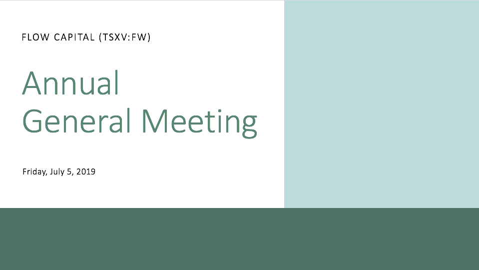 Flow Capital Annual General Meeting Presentation